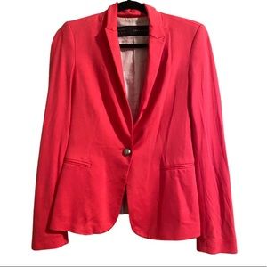 Zara Basic Hot Pink Single Button Blazer